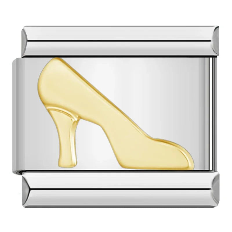 Hapiship 2024 New Elephant Sun Cross Bee Angel Camera Italian Charm Links Fit 9mm Bracelet Stainless Steel Making Jewelry DJ1188