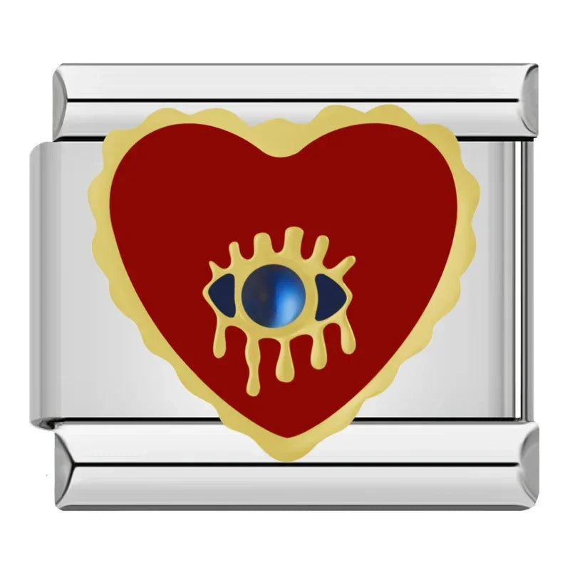 Charm Corazón Ojo Azul