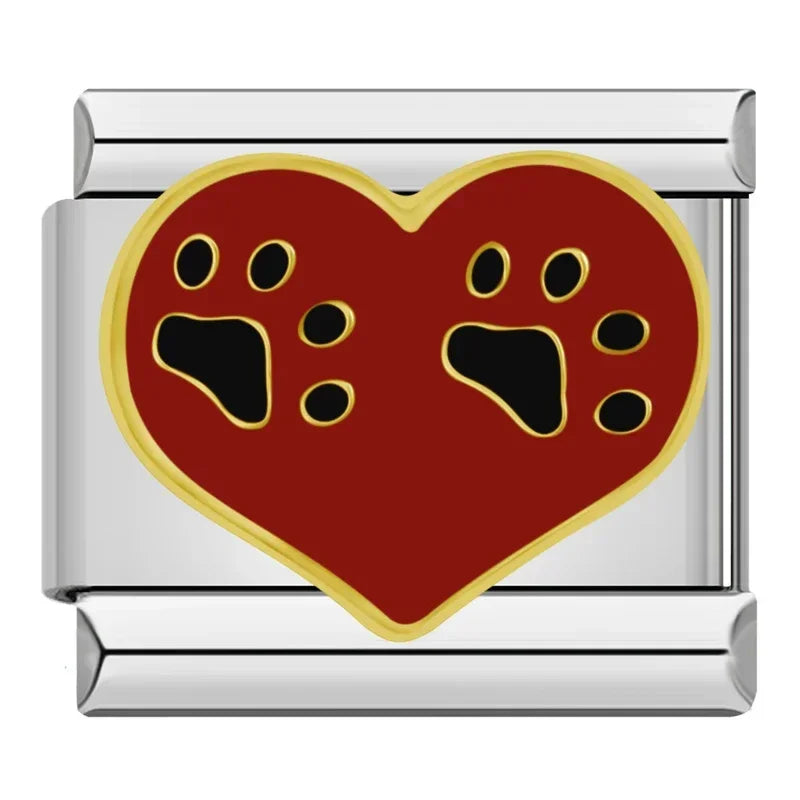 Charm Corazón Huellas
